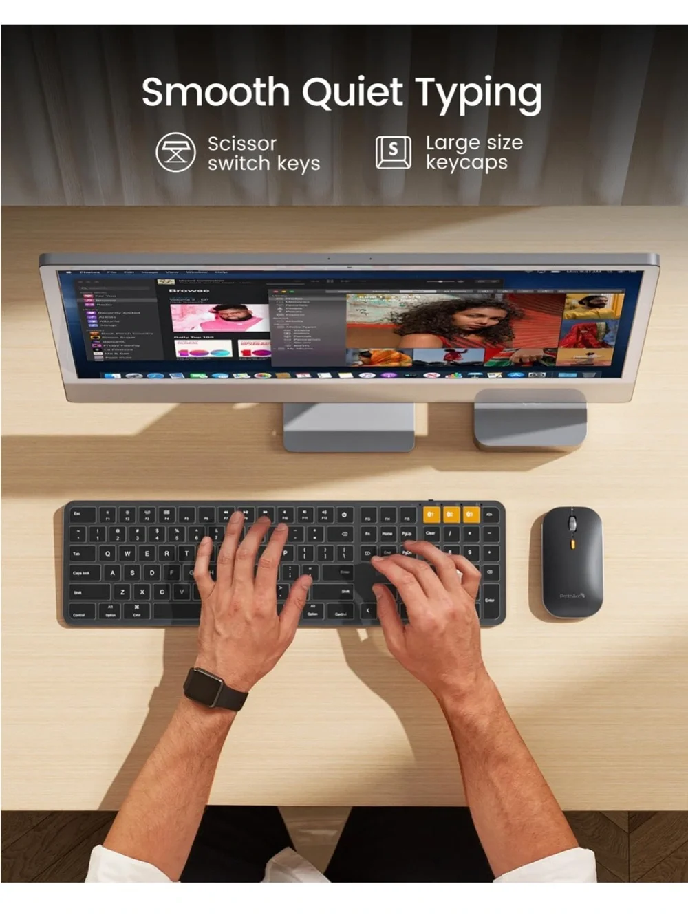 KM100-A Wireless Keyboard and Mouse Combo in Black